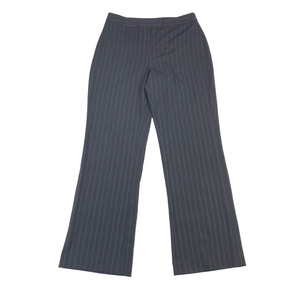 Charter Club Black Pinstripe Straight Leg Pants